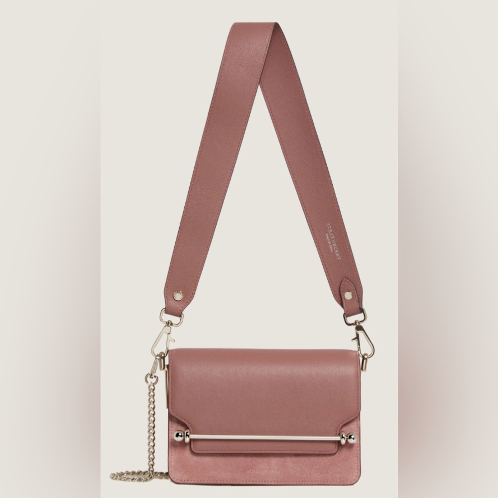 🔥Sold🔥East/West Mini Multi Strap - Sienna/Dusty Pink Suede